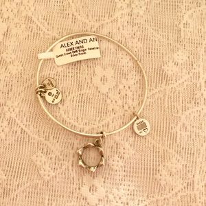 Alex & Ani Silver Queen Crown Bangle